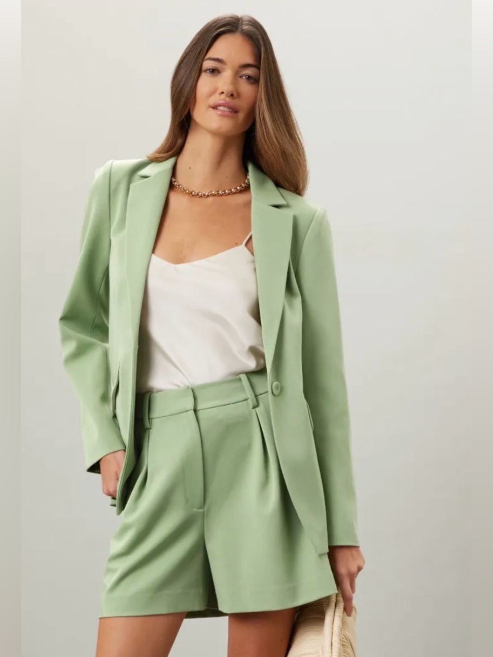 Favorite Daughter Mint Green Tailored Blazer - Picture 2 of 3
